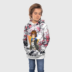 Толстовка-худи детская Девушка с AUG, цвет: 3D-белый — фото 2