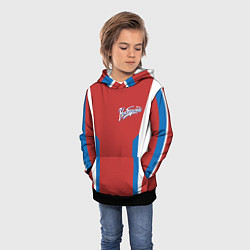 Толстовка-худи детская Непобедимый - в цветах российского флага, цвет: 3D-черный — фото 2