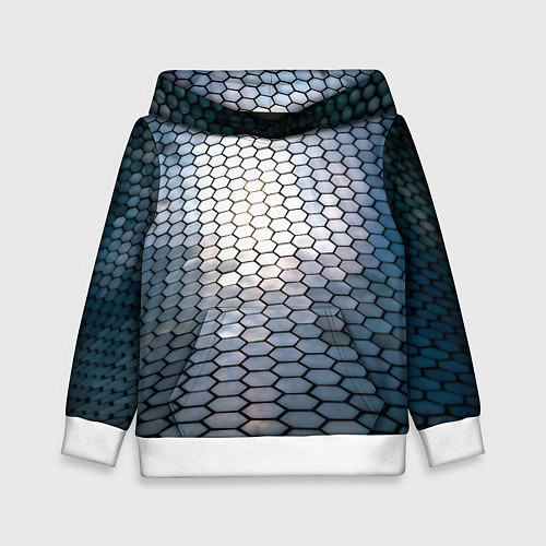 Детская толстовка Кольчуга доспехи среднивековья / 3D-Белый – фото 1