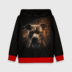 Толстовка-худи детская Стафф - огонь, цвет: 3D-красный