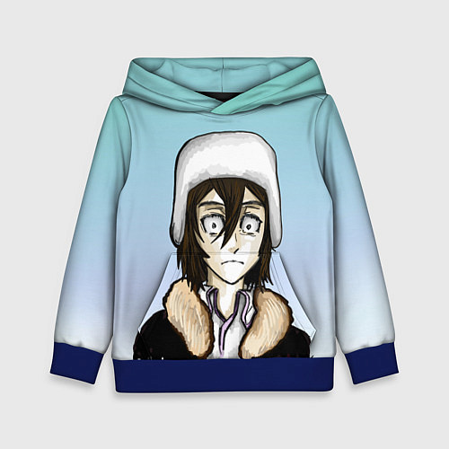 Детская толстовка Достоевский в шапке / 3D-Синий – фото 1