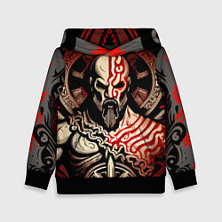 Толстовка-худи детская Кратос кельтский, цвет: 3D-черный