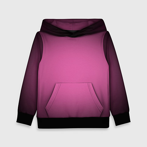 Детская толстовка Розовый фон с черной виньеткой / 3D-Черный – фото 1