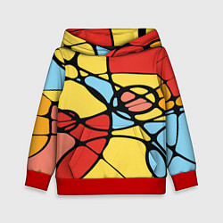Детская толстовка Яркий абстрактный узор из цветных овалов и плавных