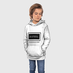 Толстовка-худи детская Марина: ограниченная серия, цвет: 3D-белый — фото 2