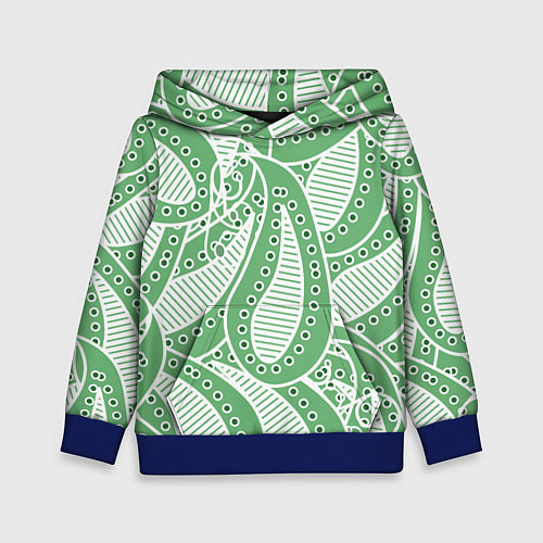 Детская толстовка Абстракция восточный огурец / 3D-Синий – фото 1