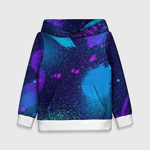 Детская толстовка Брызги краски / 3D-Белый – фото 1