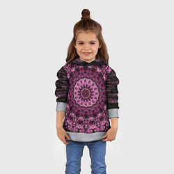 Толстовка-худи детская Узорный калейдоскоп, цвет: 3D-меланж — фото 2