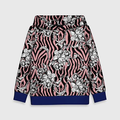 Детская толстовка Floral pattern - vanguard / 3D-Синий – фото 1