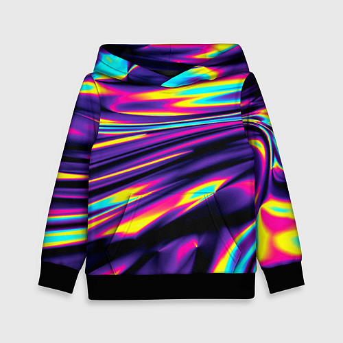 Детская толстовка Glitch colors / 3D-Черный – фото 1