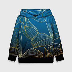 Толстовка-худи детская Vanguard floral pattern, цвет: 3D-черный