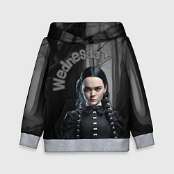 Толстовка-худи детская Wednesday Addams в лесу, цвет: 3D-меланж