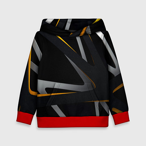 Детская толстовка Спортивная геометрия полосы / 3D-Красный – фото 1