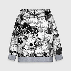 Толстовка-худи детская Кацуки Бакуго - Моя геройская академия, цвет: 3D-меланж