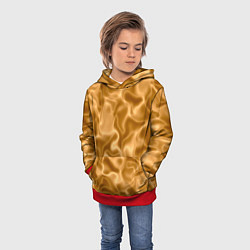 Толстовка-худи детская Золотой шелк, цвет: 3D-красный — фото 2