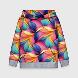 Детская толстовка Абстрактные цветы в узоре