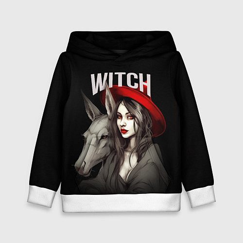 Детская толстовка Ведьма с ослом / 3D-Белый – фото 1