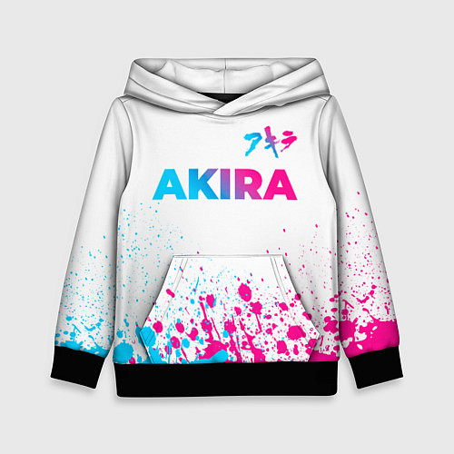 Детская толстовка Akira neon gradient style: символ сверху / 3D-Черный – фото 1