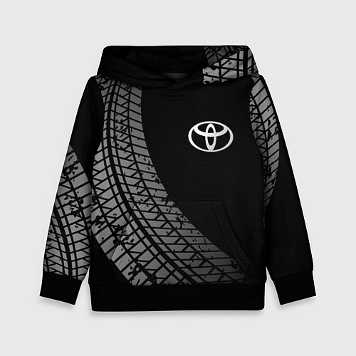 Детская толстовка Toyota tire tracks / 3D-Черный – фото 1
