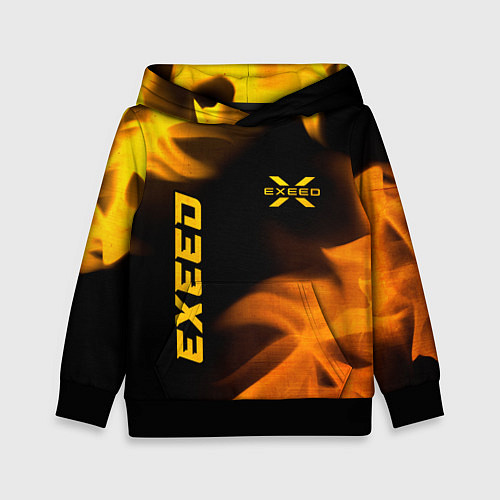 Детская толстовка Exeed - gold gradient: надпись, символ / 3D-Черный – фото 1