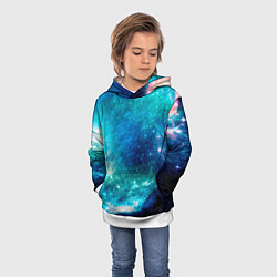 Толстовка-худи детская Звёздная Вселенная, цвет: 3D-белый — фото 2