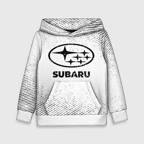 Детская толстовка Subaru с потертостями на светлом фоне / 3D-Белый – фото 1