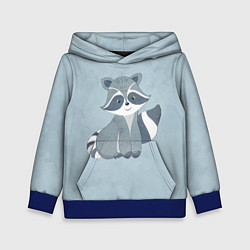 Толстовка-худи детская Кроха енот, цвет: 3D-синий