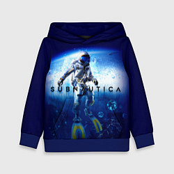 Толстовка-худи детская Subnautica аквалангист, цвет: 3D-синий