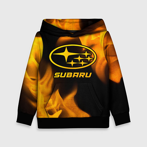 Детская толстовка Subaru - gold gradient / 3D-Черный – фото 1