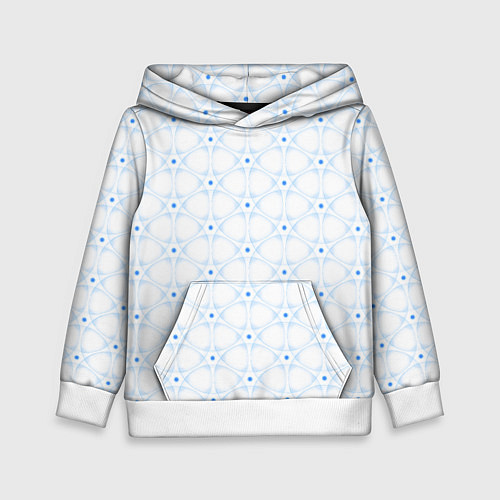 Детская толстовка Ясна3 - Небесная структура светлый / 3D-Белый – фото 1