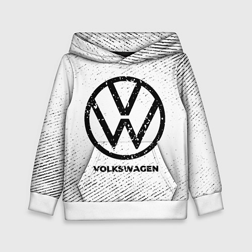 Детская толстовка Volkswagen с потертостями на светлом фоне / 3D-Белый – фото 1