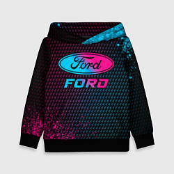 Толстовка-худи детская Ford - neon gradient, цвет: 3D-черный