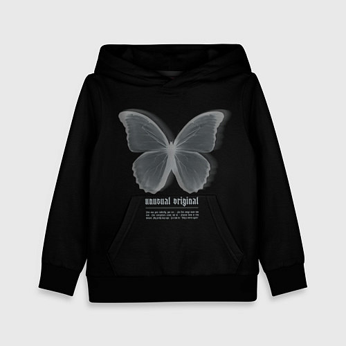 Детская толстовка Butterfly unusualy original / 3D-Черный – фото 1