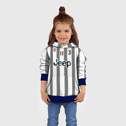 Толстовка-худи детская Ювентус форма 2223 домашняя, цвет: 3D-синий — фото 2