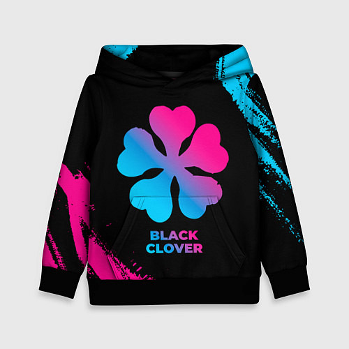 Детская толстовка Black Clover - neon gradient / 3D-Черный – фото 1