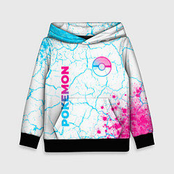 Детская толстовка Pokemon neon gradient style: надпись, символ