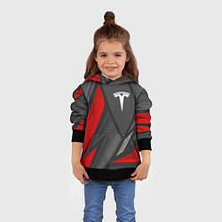 Толстовка-худи детская Tesla sports racing, цвет: 3D-черный — фото 2