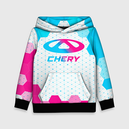 Детская толстовка Chery neon gradient style / 3D-Черный – фото 1