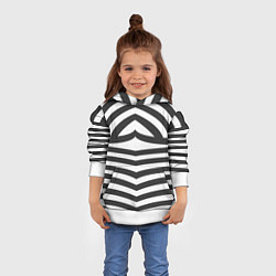 Толстовка-худи детская Классическая полоска костюма Барби, цвет: 3D-белый — фото 2
