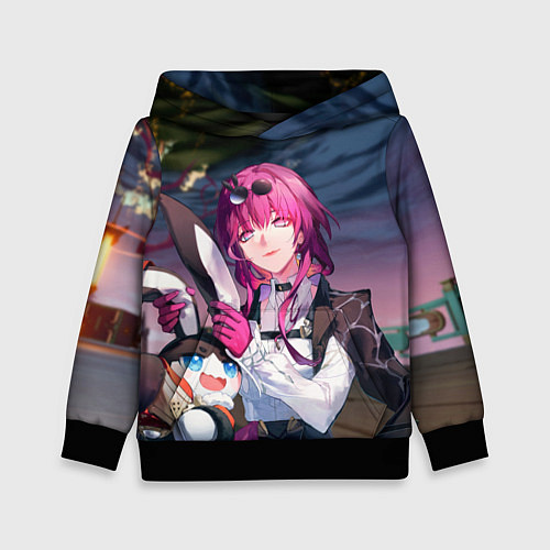 Детская толстовка Кафка с Пом-Пом / 3D-Черный – фото 1