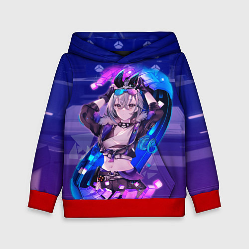 Детская толстовка Серебряный Волк стар рейл / 3D-Красный – фото 1