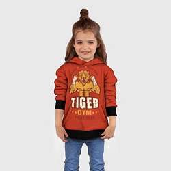 Толстовка-худи детская Tiger - боец, цвет: 3D-черный — фото 2