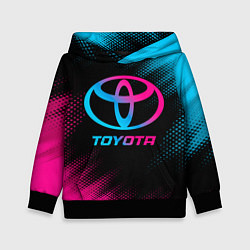 Толстовка-худи детская Toyota - neon gradient, цвет: 3D-черный