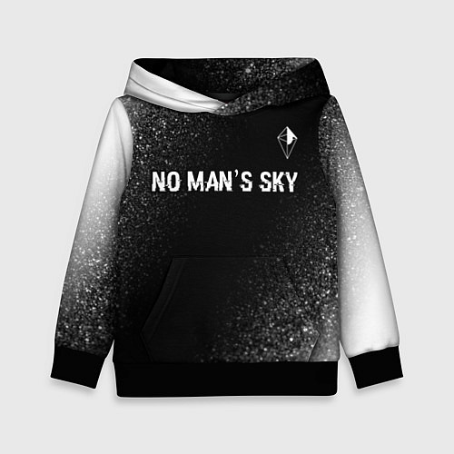 Детская толстовка No Mans Sky glitch на темном фоне: символ сверху / 3D-Черный – фото 1