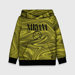Толстовка-худи детская Nirvana лого абстракция, цвет: 3D-черный