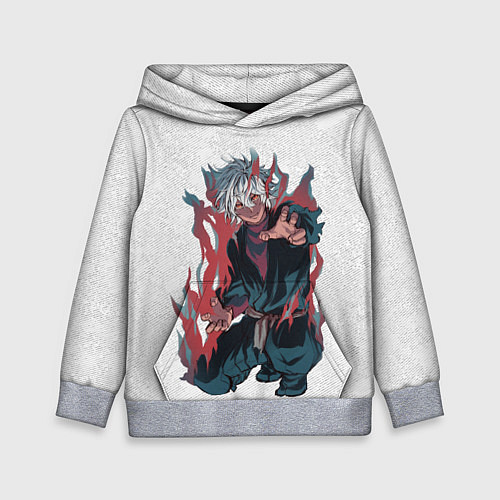 Детская толстовка Габимару в огне / 3D-Меланж – фото 1