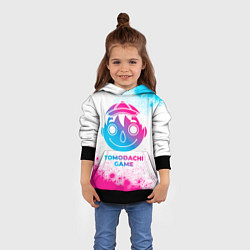 Толстовка-худи детская Tomodachi Game neon gradient style, цвет: 3D-черный — фото 2