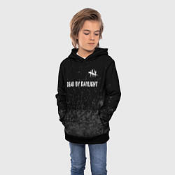 Толстовка-худи детская Dead by Daylight glitch на темном фоне: символ све, цвет: 3D-черный — фото 2