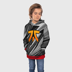 Толстовка-худи детская Fnatic - монохромная, цвет: 3D-красный — фото 2