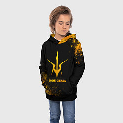 Толстовка-худи детская Code Geass - gold gradient, цвет: 3D-черный — фото 2